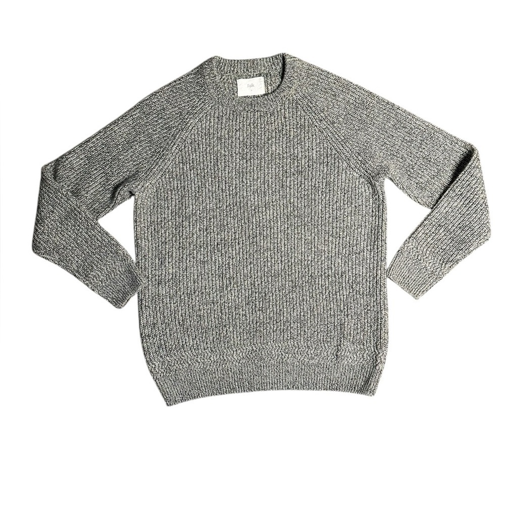 Folk Mixed Yarn Knit Crew Sweater Size 4